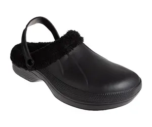 FOAMWALK Men's Comfy, Soft and Furry Solid Clogs with Sherpa Lining - Warm Light Fluffy Clogs for Men Footwear Walking Shoes