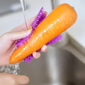 1pc, Versatile Brush for Cleaning Fruits And Vegetables - Flexible Scrubbing Brush for Vegetables, Cucumber Cleaning Tool - Kitchen Additions for Effective Cleaning And Food Prep, Perfect for Home Chefs