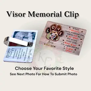 Car Visor Memory Clip - In Memory - Visor Clip - Handmade