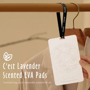 Lavender Sachets for Drawers and Closets, MitFlor Upgraded Closet Freshener, EVA Scented Cards, Waterproof & Long-Lasting, Hanging Home Fragrance Sachets, 5 Packs