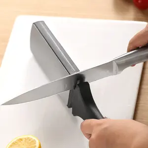 Double Sided Diamond Coated Knife Sharpener, 400# Grit Glass Honing Rod, Ergonomic Handle Knife Sharpening Tool for Kitchen, Chef, Camping