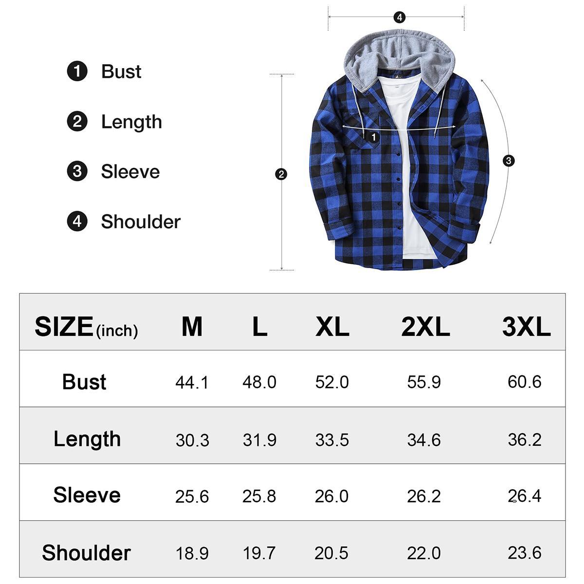ZITY 3-Pack Men's Flannel Hoodie Shirts - Wetsuit-Soft Fabric Lightweight - California Style Casual Streetwear Tops - Multi-Color Value Set
