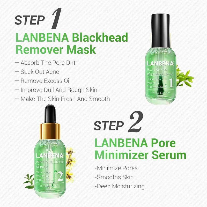 LANBENA Green Tea Blackhead Remover 100 sheet Nose Pore Strips & Pore Minimizer Serum Peel Off Mask for Pores, Nose, Chins & Face LANBENA Green Tea Blackhead Remover 100 sheet Nose Pore Strips & Pore Minimizer Serum Peel Off Mask for Pores, Nose, Chins & Face