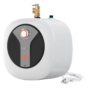 VEVOR Electric Mini-Tank Water Heater 2.5-Gallon Tank, 1440W Hot Water Boiler Storage, Safety Temperature Pressure Valve Easy Install, for Kichen Bathroom Restaurant, Shelf Wall Floor Mounted