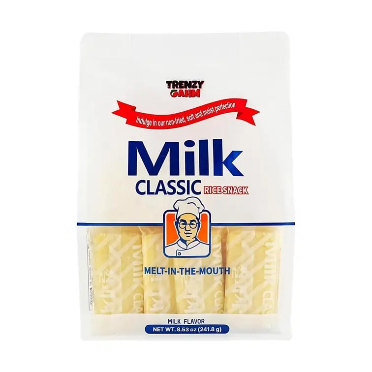 ORBIT TRENZY GAHM Milk Classic Rice Crackers 8.53 oz Korean Snack Mild Milky Flavor Delicious & Crispy Protein Treat Melt-in-the-Mouth Ricecakes