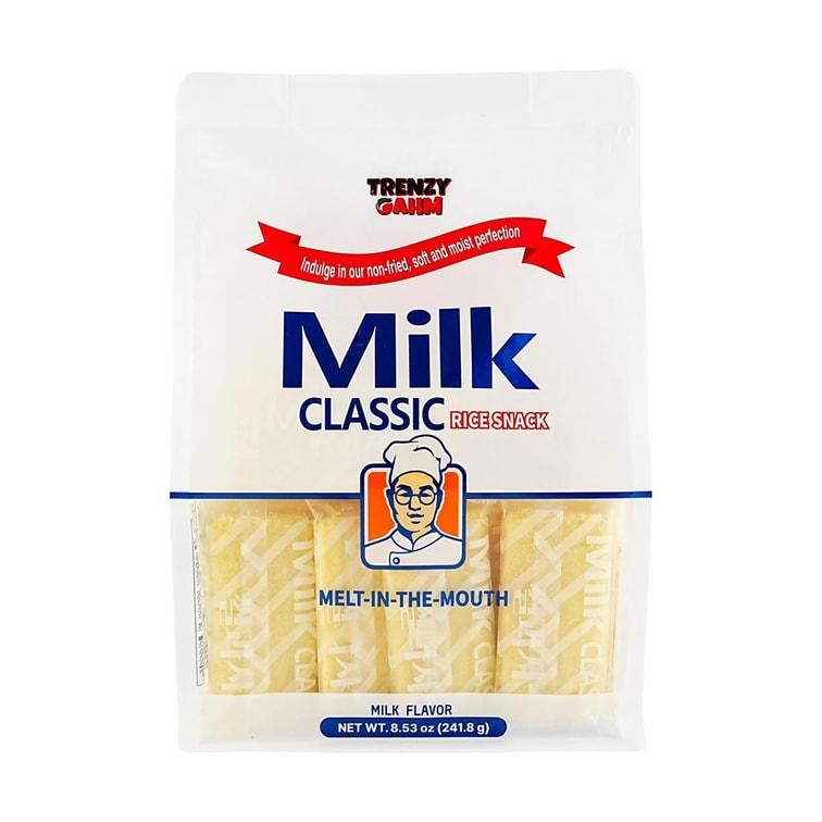 ORBIT TRENZY GAHM Milk Classic Rice Crackers 8.53 oz Korean Snack Mild Milky Flavor Delicious Crispy Protein Treat Melt-in-the-Mouth Ricecakes Light Flavor Melting