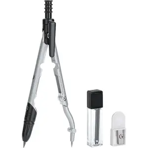 Convertible Compass, Extra Lead Refills, Geometry Compass Tool for Drawing, Math and Drafting