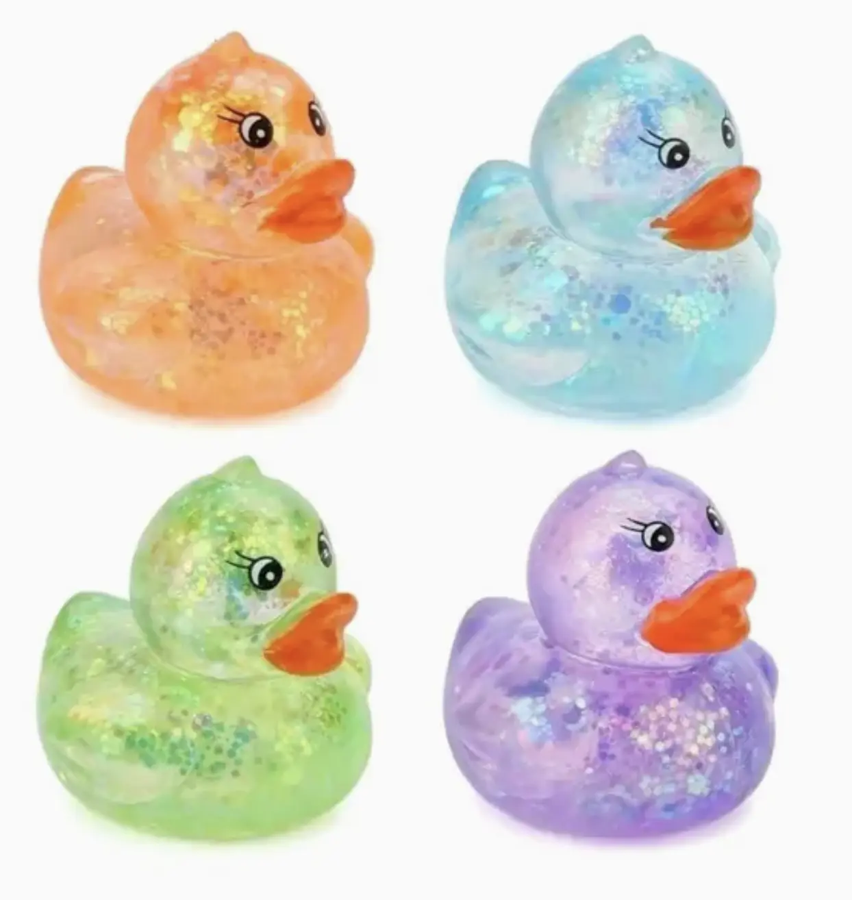 Mystery Glitter Duck Sensory Fidget Toy - Surprise Color, Fun Desk Item, Party Prize Mystery Pick cute sensory squeeze