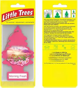 CAR-FRESHNER Little Trees Morning Fresh Hanging Paper Tree Air Freshener 24 Pack for Home & Car Clean Outdoor Fragrance Floral Hints