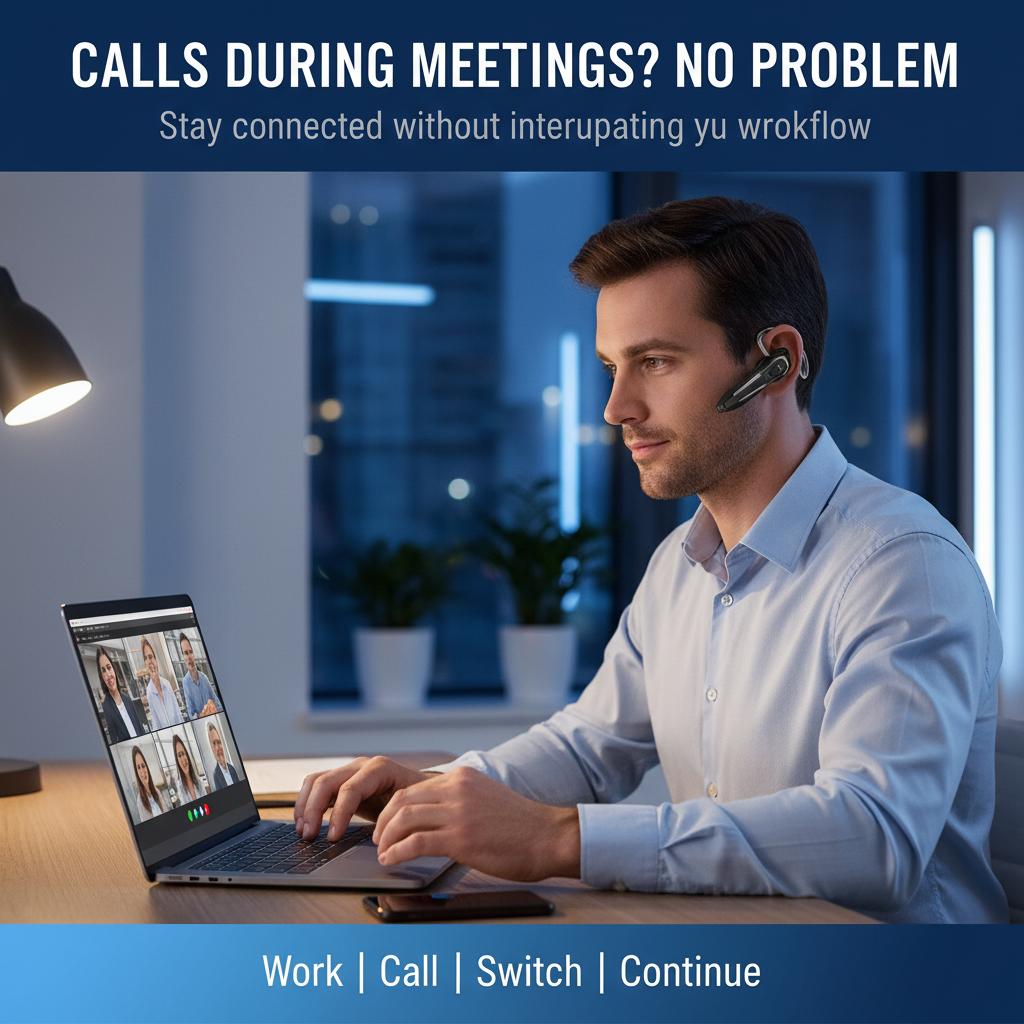 YUEYINOK Bluetooth Headset for Drivers Drive Safer with Hands-Free Calls,Clear Sound Even in Traffic, All-Day Comfort