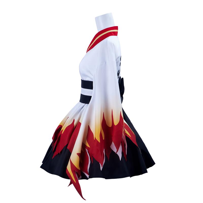 Demon Slayer Cosplay Costume Rengoku Kyoujurou Fanart Costume Women Japanese Kimono Outfit Costume