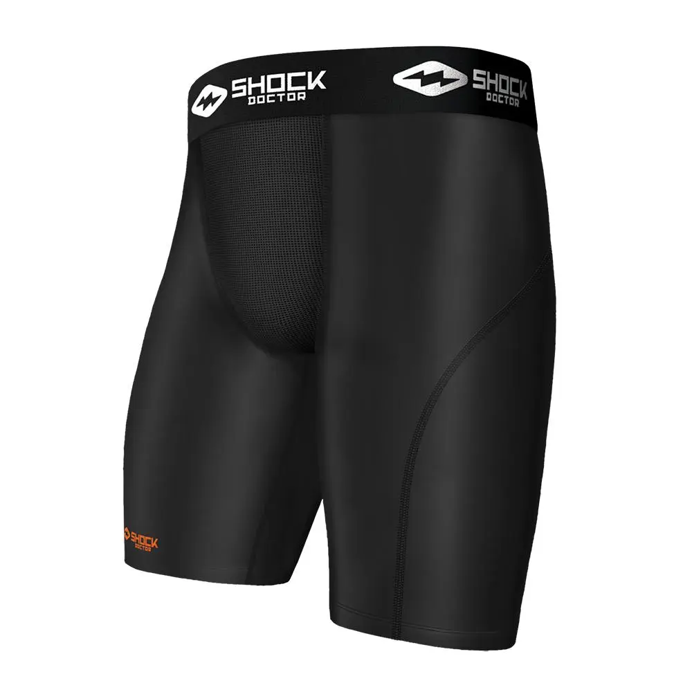 Shock Doctor Core Compression Short with Cup Pocket - Moisture-Wicking Four-Way Stretch Fabric for Enhanced Performance