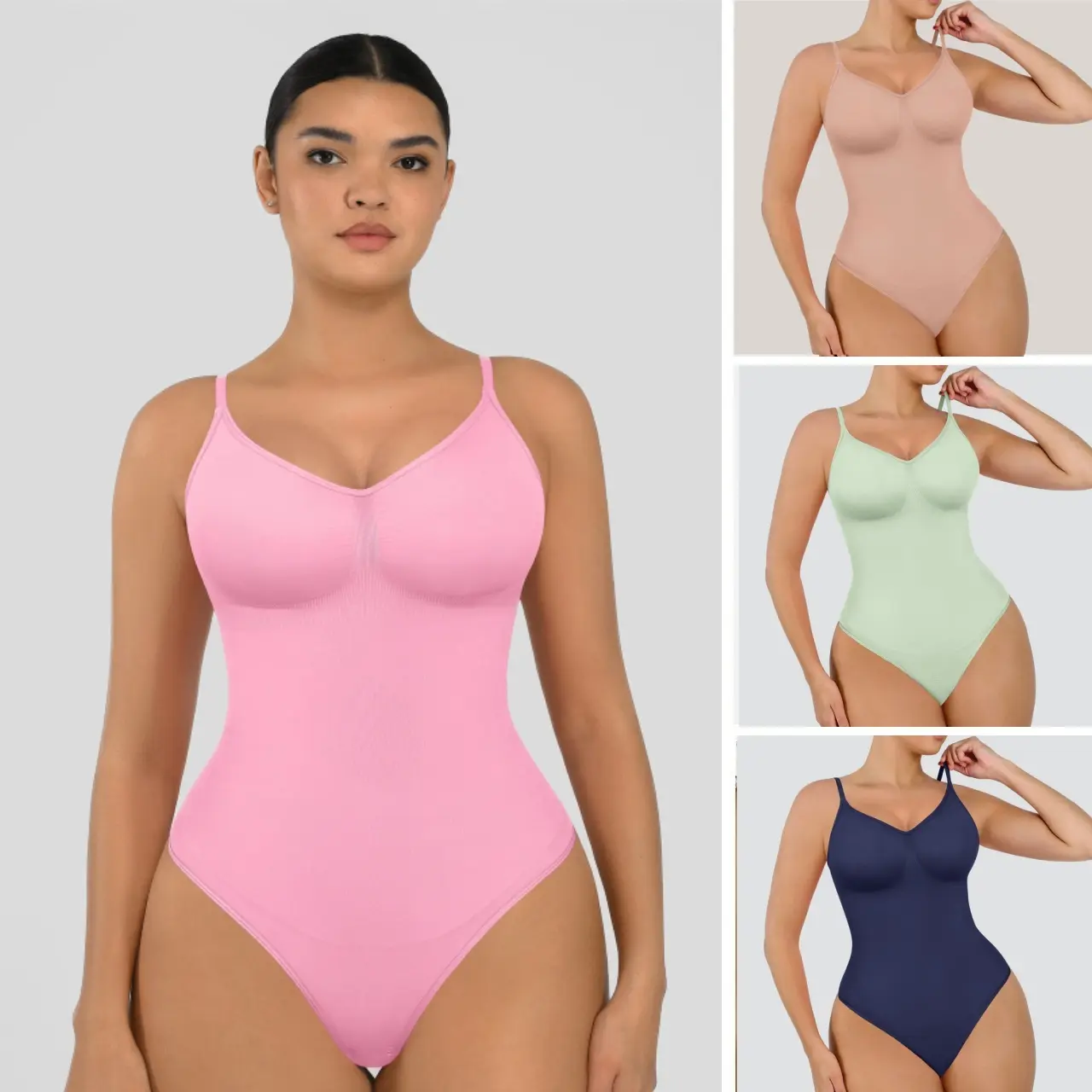 FeelinGirl Seamless Covered Bust Jumpsuit Thong Bodysuit Fit Comfort Slimming  Womenswear Breathable Hip Tops Soft Body Hugging bodysuit shapewear  newarrivals SohoChic