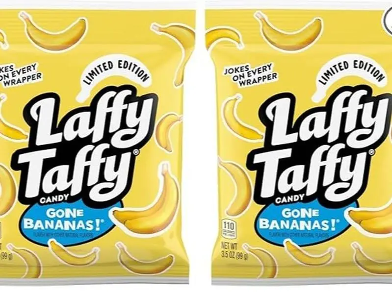Laffy Taffy Mini Bar Bag Banana Chewy Taffy Candy 3.5 oz Pack of 2 Limited Edition Gone Bananas