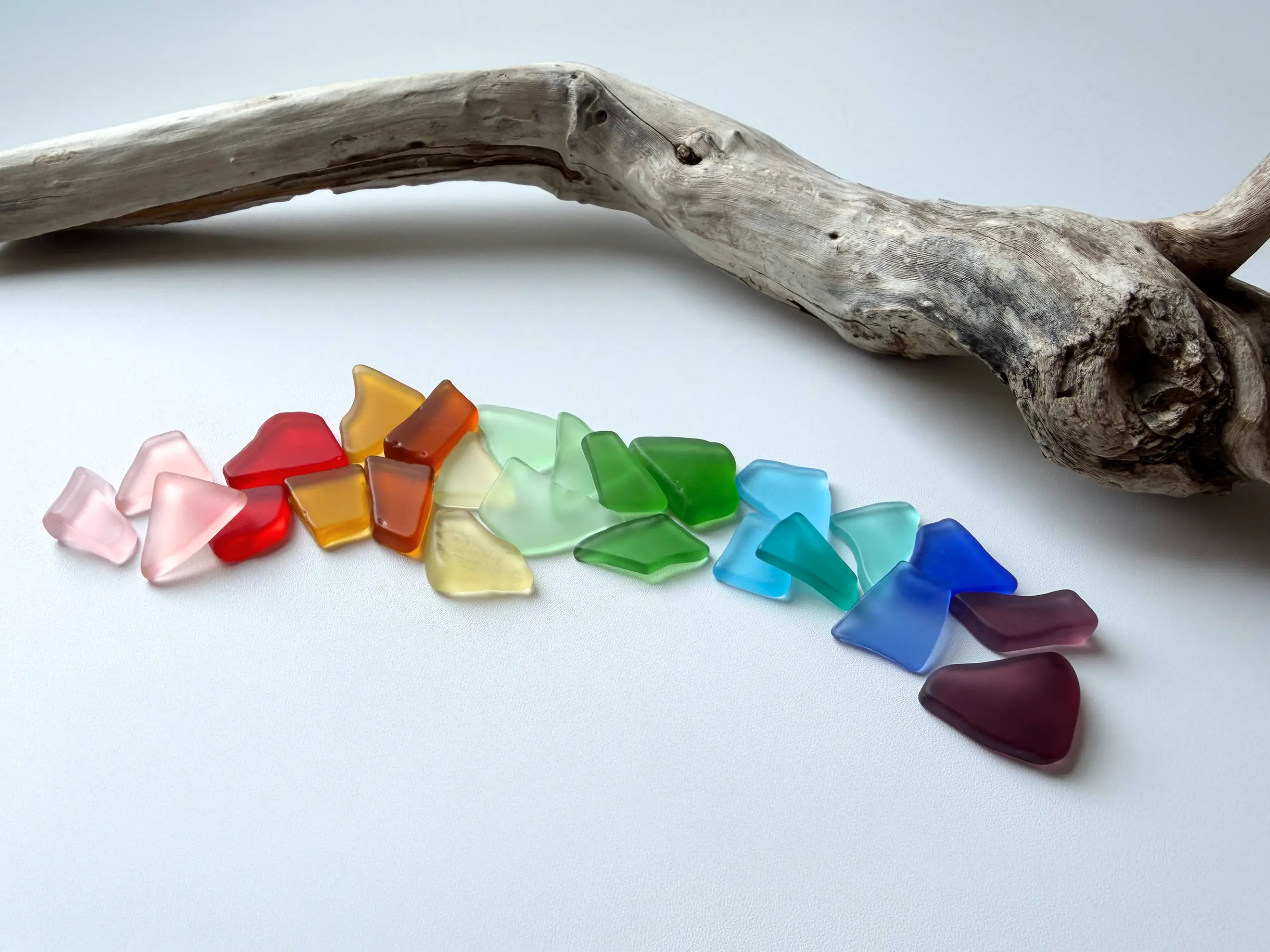 Medium Sea Glass Mix – Multicolor Tumbled Pieces (0.75–1.25")
