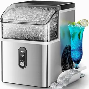 Nugget Ice Maker Countertop,33Lbs/24H Ice Machine with Chewable Ice
