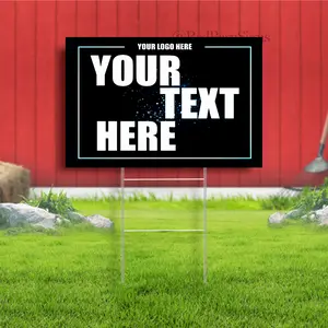 Custom 18x24 Yard Signs - Personalized Blank Corrugated Lawn Sign Free Shipping
