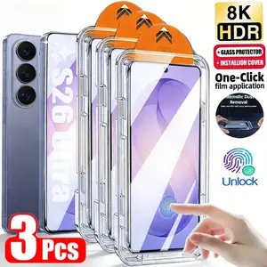 Three-Pack HD Anti-Spy Tempered Glass Film for Samsung Galaxy S26 Ultra 5g Smartphone, Easy Install Self-Aligning Screen Protector, Scratch Resistant Protection Accessories