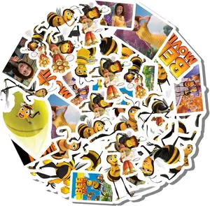 20 PCS Stickers Pack Bee Aesthetic Movie Vinyl Colorful Waterproof for Water Bottle Laptop Scrapbooking Luggage Guitar Skateboard