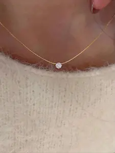 Elegant Zirconia Necklace for Women & Teens, Perfect Gift for Special Occasions, Sparkling Jewelry for Girls & Young Adults, Minimalist Necklace, Cubic Zirconia, Sparkling Cz Necklace