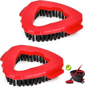 2 Pack Spin Scrub Brush Replacement – Compatible with Oceda EasyWring 1-Tank System, Hard Bristle Shower Scrubber for Kitchen, Tile & Bathroom