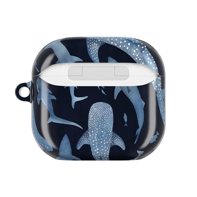Blue Ocean Whale Shark AirPods Case – Marine Life AirPods Cover for AirPods 4 Airpods 3 AirPods 1st Gen 2nd Gen Airpods Pro 2 AirPods Pro Gen 3 | Under the Sea Ocean Theme, Cute Gift for Ocean Lovers Men Women Him Her | Aesthetic Beach Vibes