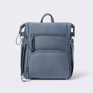 Mini Boxy Solid Backpack Diaper Bag - Blue - Cloud Island