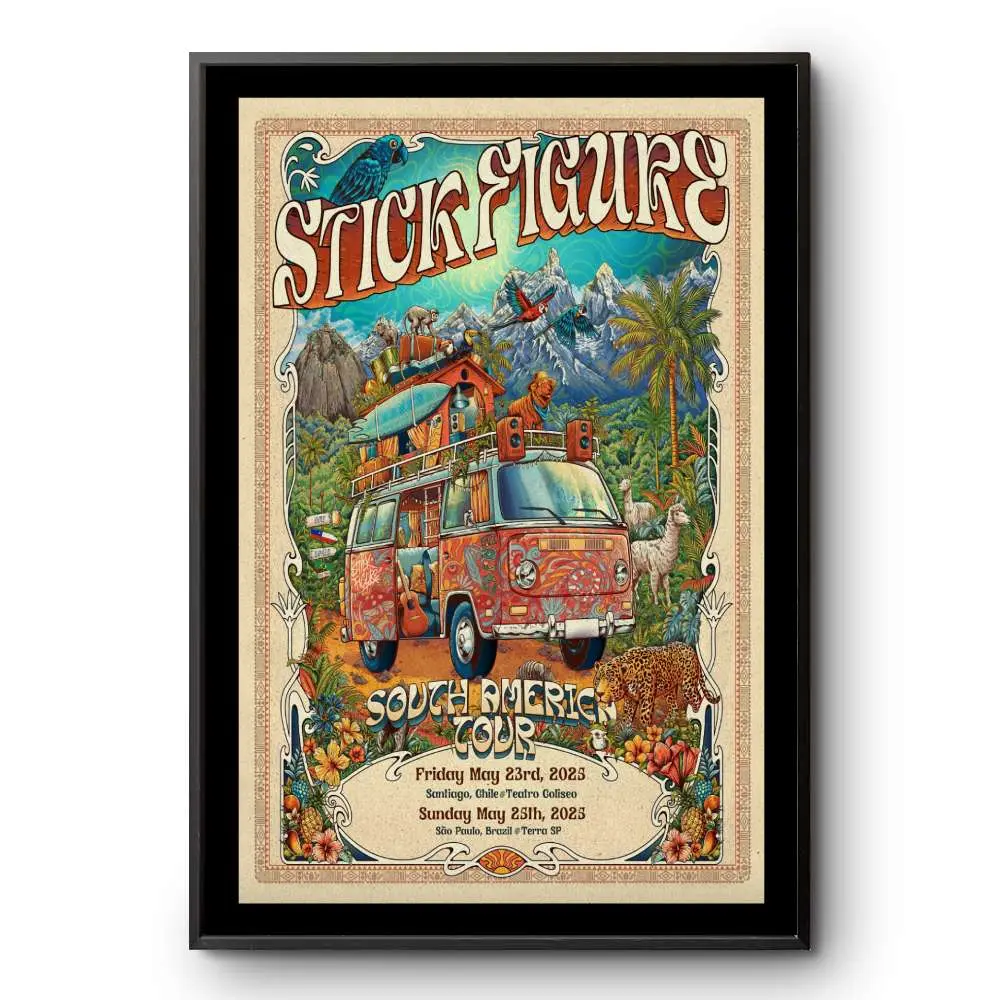Stick Figure May 23 & 25 2025 South America Tour Poster