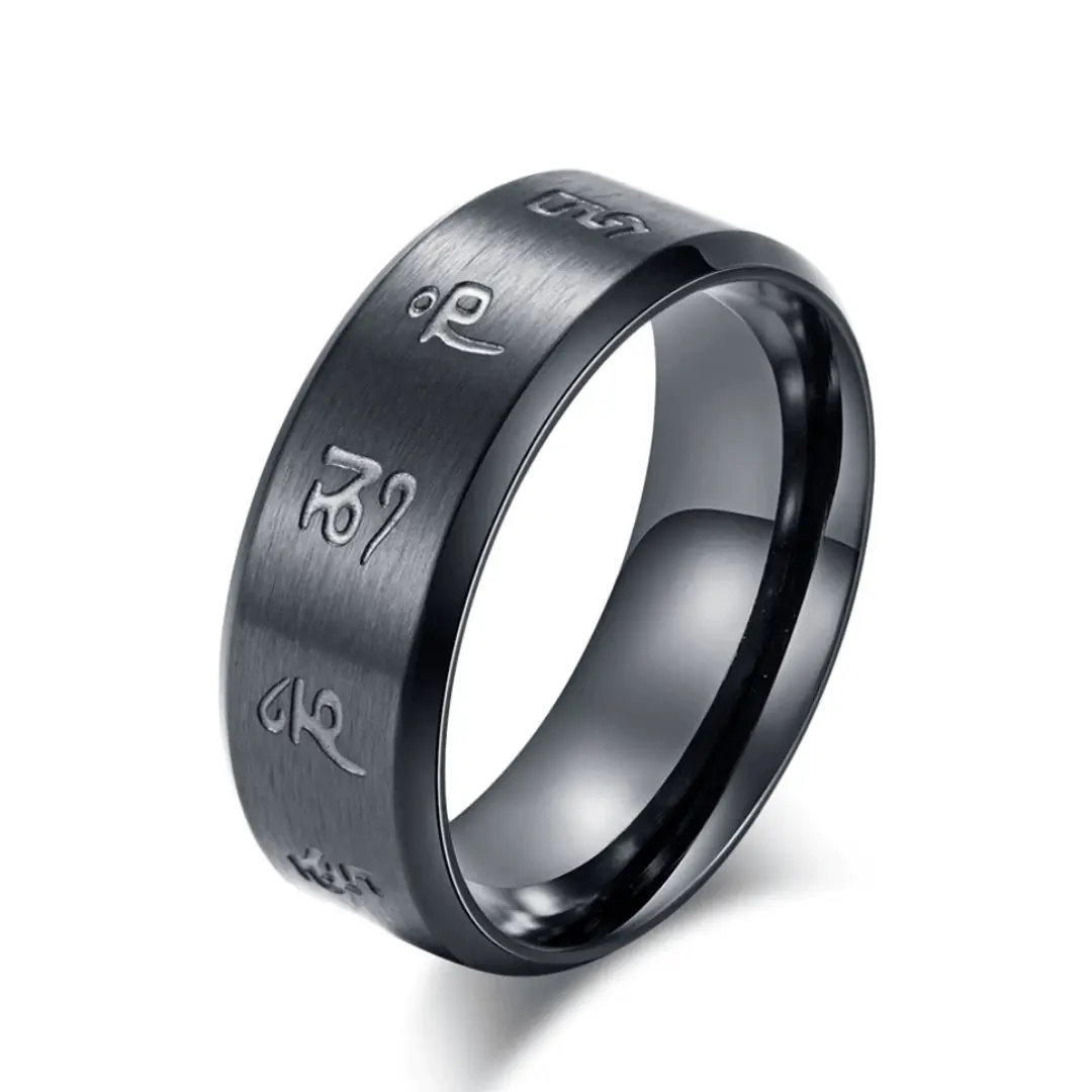 Tibetan Luck & Prosperity - Stainless Steel Ring