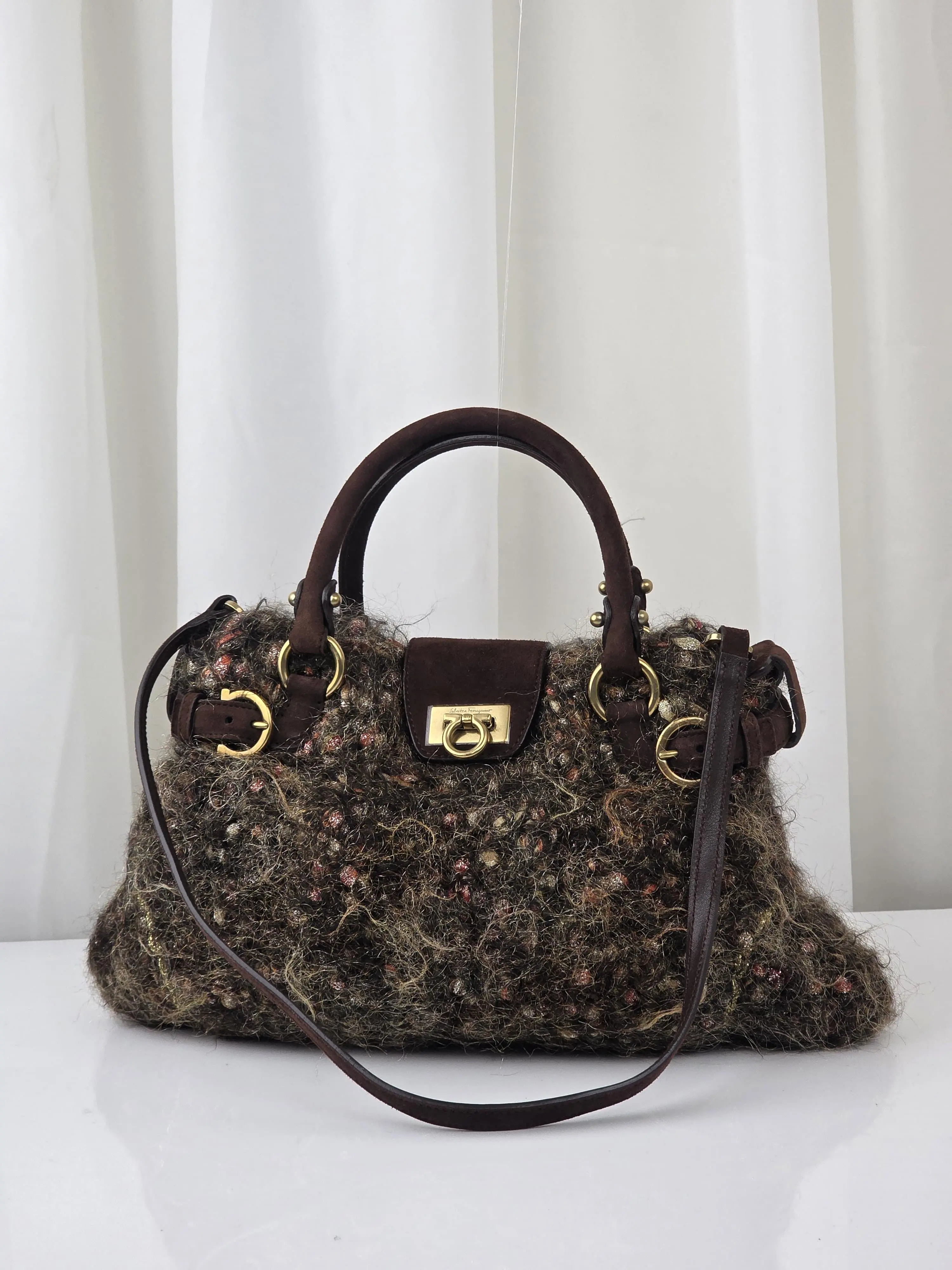 Pre-owned SALVATORE FERRAGAMO an shown Shoulder Bags Ferragamo Handbag 2 way Shoulder Bag MR17052026B321