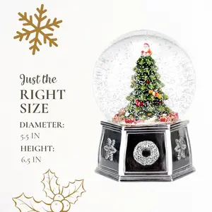 Christmas Tree Winter Wonderland Snow Globe Plays Soothing Music Durable Dolomite Personalized Collectible Great for Christmas Weddings Home Décor