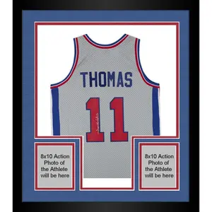 Framed Isiah Thomas Detroit Pistons Autographed Mitchell & Ness Chrome 1982-1983 Swingman Jersey - Fanatics Authentic Certified - NBA Memorabilia