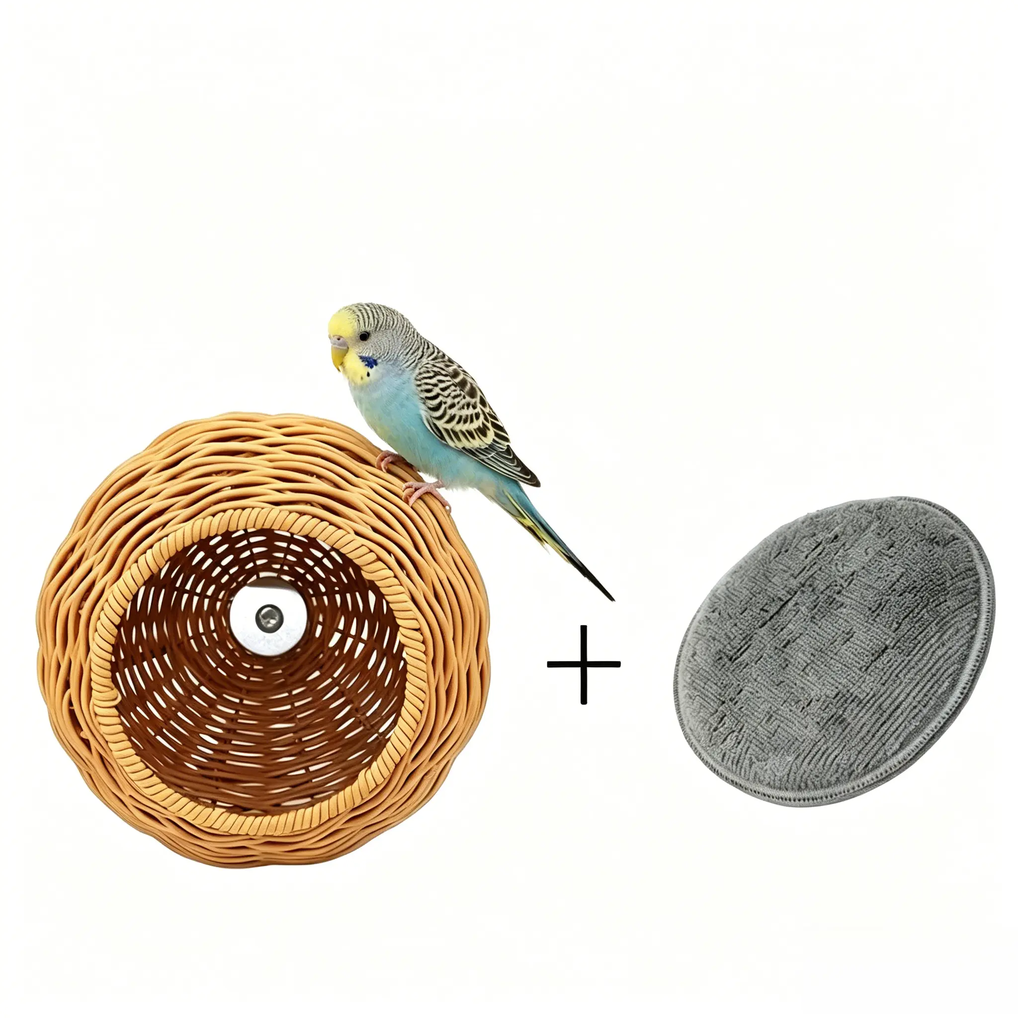 Premium Hand-Woven Imitated Rattan Bird Nest - Parrot Cage Bed & Breeding Box, Bird Supplies, Breathable, Durable, Bite-Resistant, Easy to Clean