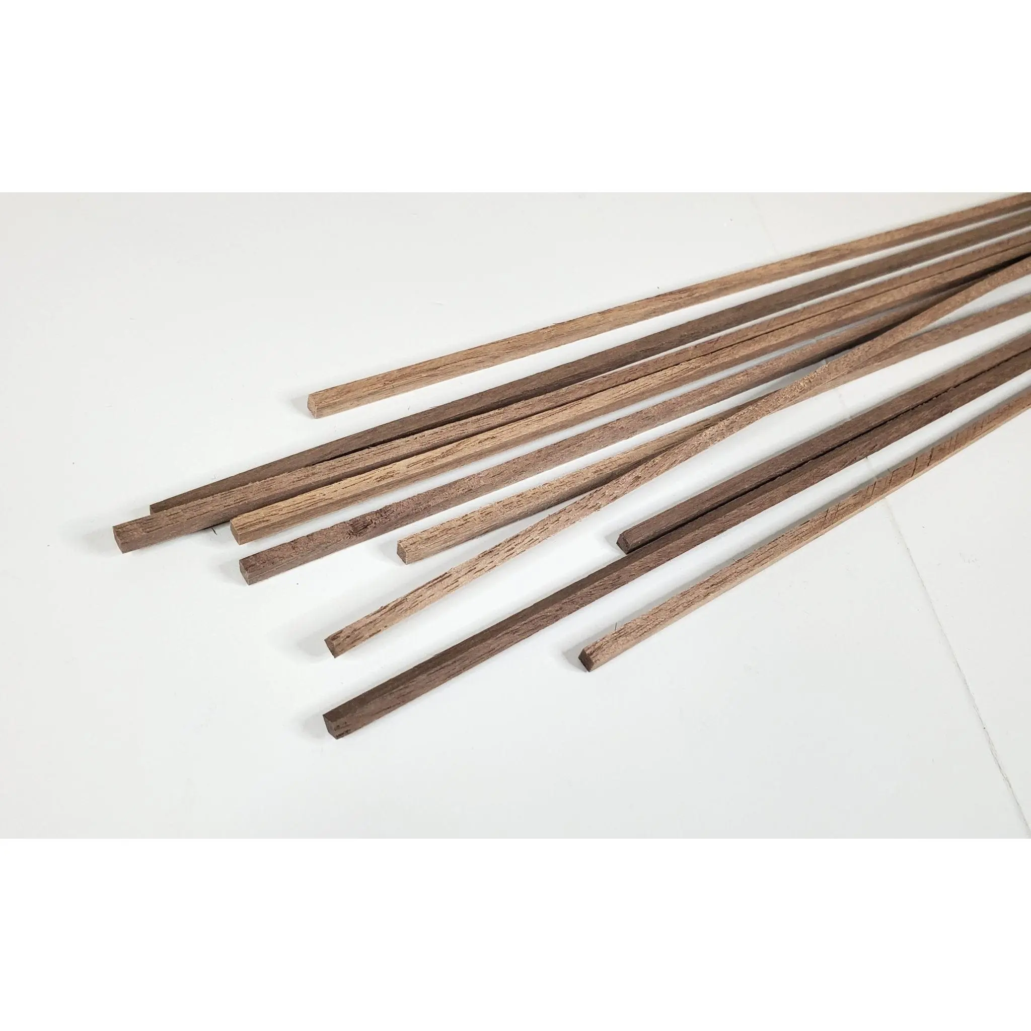 Walnut Wood Square Strips Posts x10 1/8" x 1/8" x 18" Long Crafts Model Building