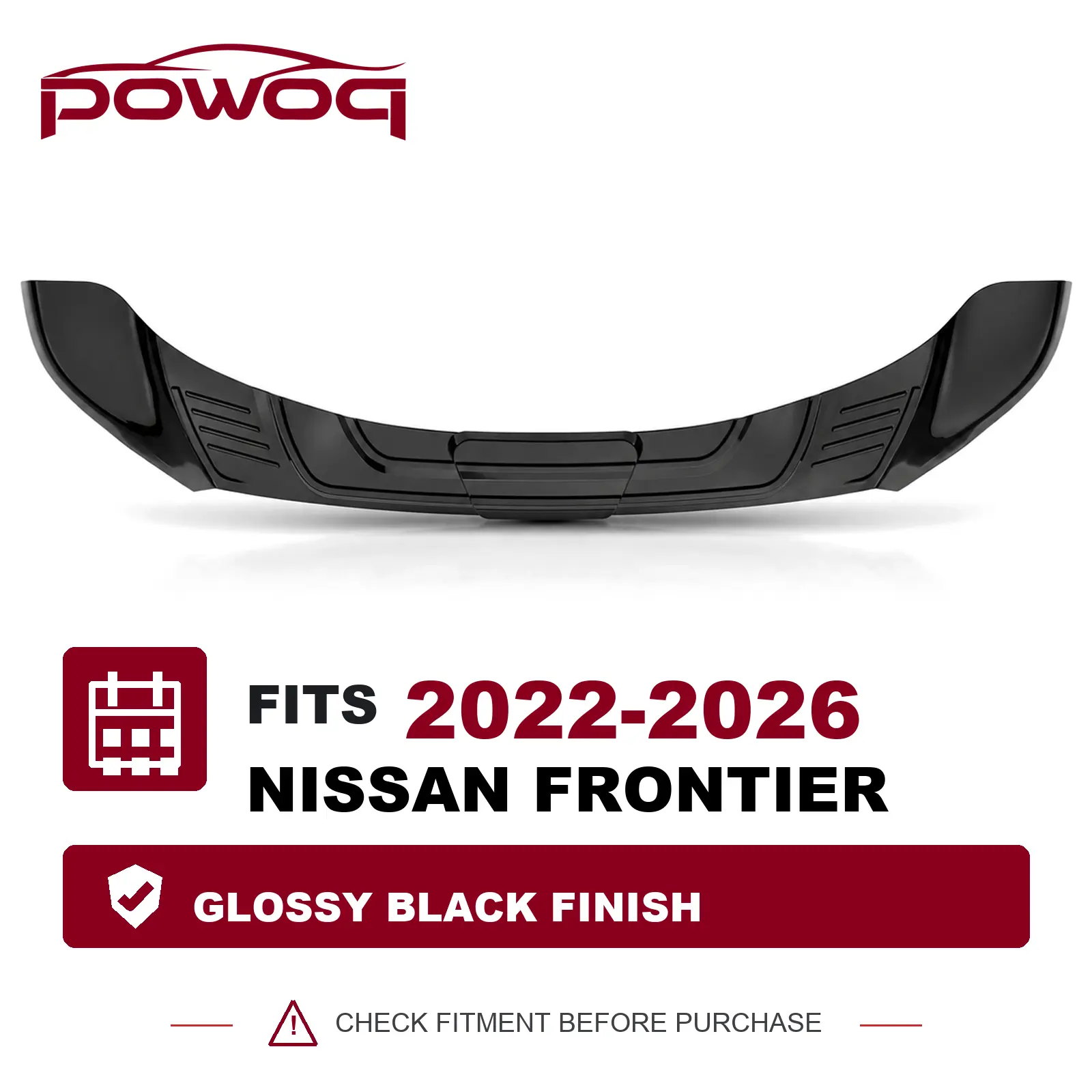 [Fits 22-26 Frontier] Hood Deflector Compatible with 2022-2026 Nissan Frontier Deflector ABS Glossy Black Shield Hood Protector Replacement for 2022 2023 2024 2025 2026 Nissan Frontier Accessories