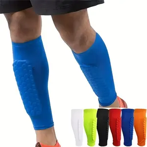 2pcs Unisex Soccer Calf Compression Sleeves with Honeycomb Padding, Non-Slip Leg Wraps Lightweight Suitable for Baseball, Football Basket Ball Boxing Taekwondo Mountain Biking Sports