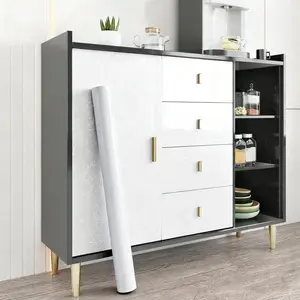 1 Roll White Contact Paper for Cabinets Countertops， Waterproof Peel and Stick Wallpaper for Kitchen Bathroom Living Room Walls Kitchen Cabinets， Vinyl Furniture Stickers Decorative Self-Adhesive Film （Glitter White）Countertop Contact Paper