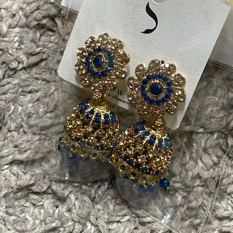 Beautiful Party Wear Earrings - very high quality earrings, Elegant Polki Jhumki Design with very light weight jewelry