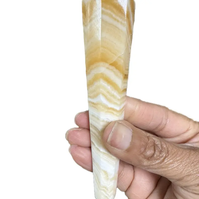 Calcite Crystal/Mineral for Spiritual Energy Blockage Removal & Positive Vibration Healing - Enhances Memory & Vitality during Meditation Decorative Home Piece Natural crystals rock shop