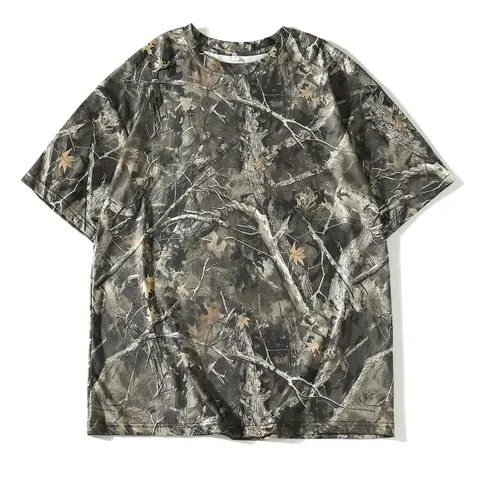Women's Camouflage Print Round Neck Tee, Casual Short Sleeve Crew Neck T-Shirt for Summer, Fashion Women's Top for Daily Wear, Streetwear
