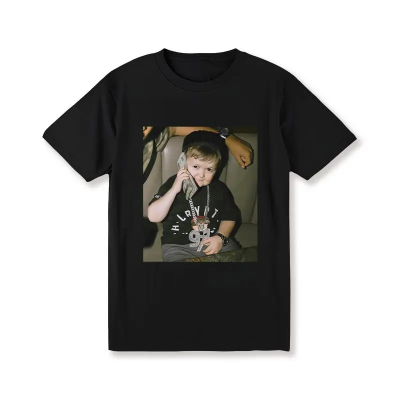 Menswear Short-Sleeve Classic Round Neck Fabric T-Shirt - Funny Hasbulla Magomedov Money Phone Meme, Mini Khabib Themed