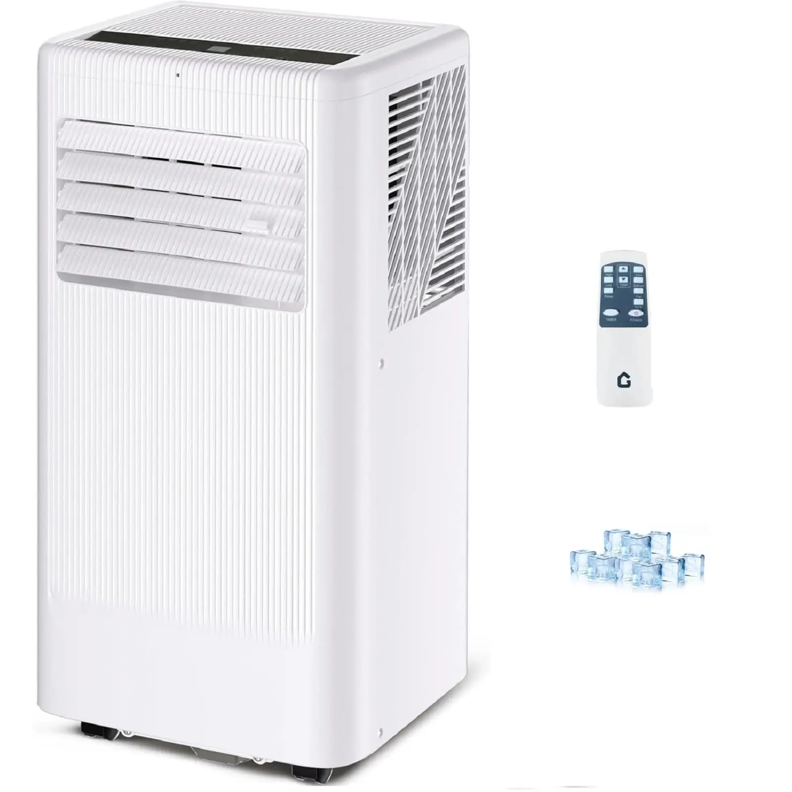 OP-Portable Air Conditioner w/ Dehumidifier & Fan | Cools Rooms up to 560 Sq.Ft, Remote Control, LED Display, White​​ Body