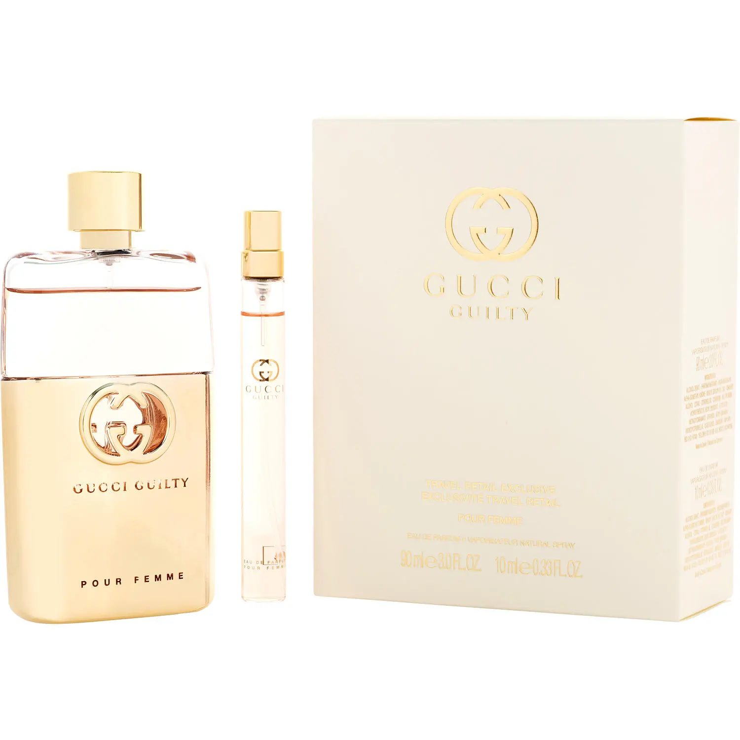 Gucci Guilty Pour Femme Set-Eau De Parfum Spray 3 Oz & Eau De Parfum Spray 0.33 Oz Mini For Women