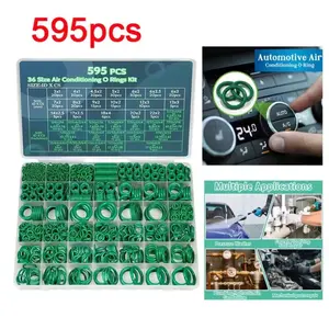 595 Piece Nbr O-Ring Set, Oil Resistant and Heat Resistant, Ideal for Car, Plumbing, Air Conditioning Repairs, Durable Rubber Seals