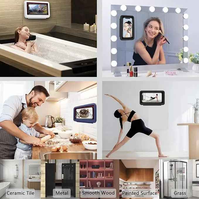 Rotating Waterproof Bathroom Phone Case - Hands-Free Convenience