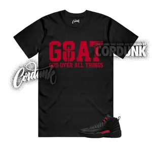 AJ12 Bloodline Black Red Matching T Shirt, GOAT Graphic Shirt, 90s Hip Hop Tee, Gift For Women and Man, Unisex T-Shirt, Sneaker Head Gift