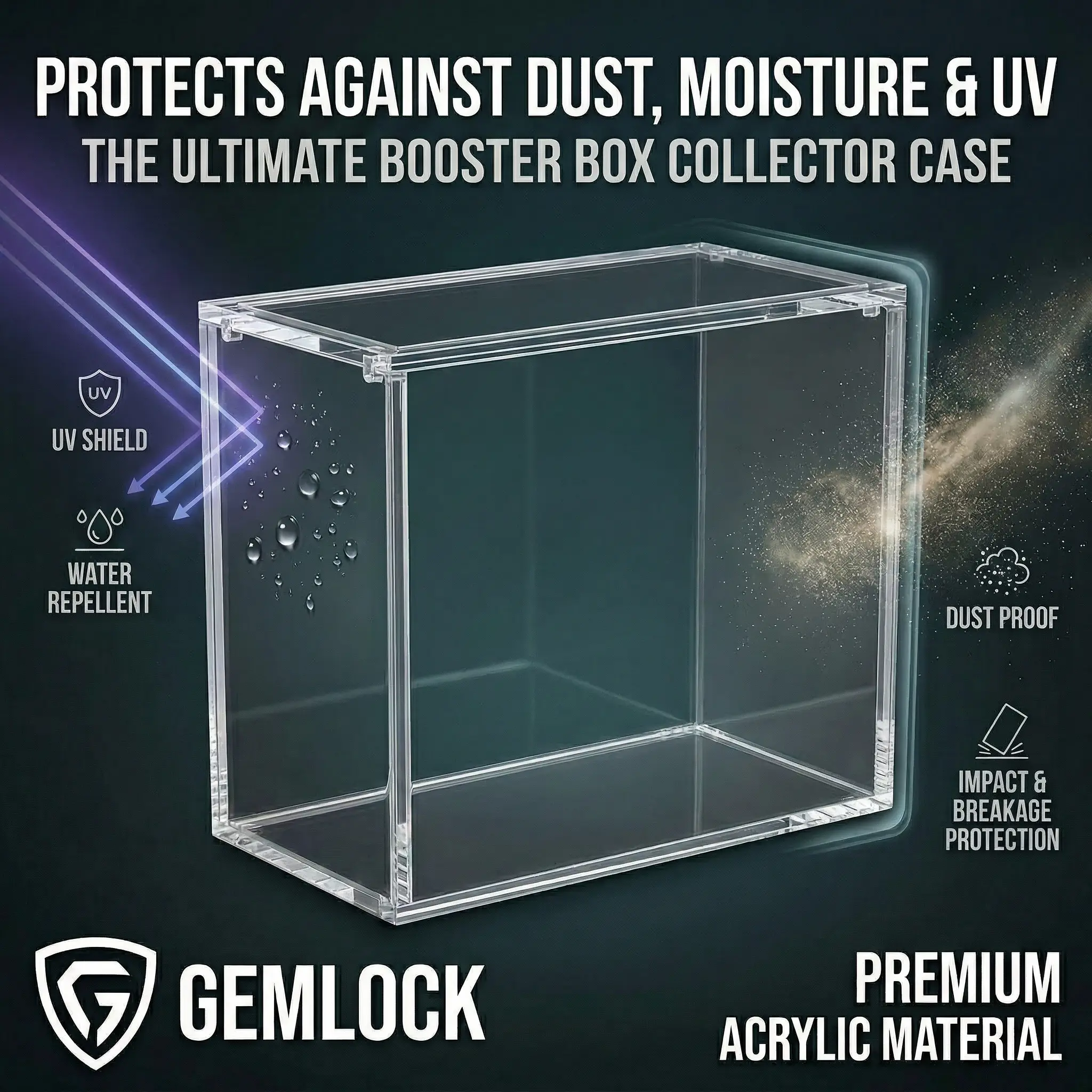 booster box case protector Pokemon Acrylic Protective Case! Durable And Magnetically Sealed! free assembly Protector Case for Pokemon Japanese