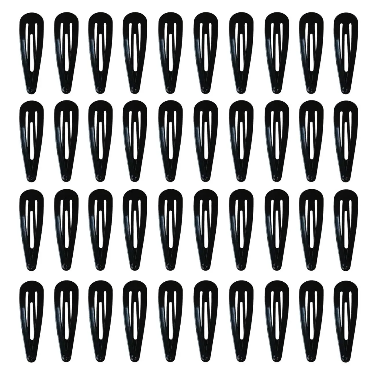 40 Pack 2 Inch Barrettes Women Metal Snap Hair Clips Accessories