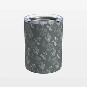 White Don't Chase Attract, Dark GreyTumbler 10oz, Positive Energy Cup, Manifestation Gift, Law of Attraction Gift Drinkware