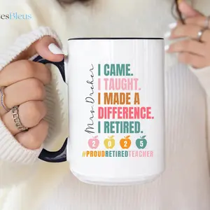 Teacher Retirement Coffee Mug Proud Teacher Retirement Mug Personalized Retired Teacher Cup Teacher Appreciation Gift Mug LBHAKF3214